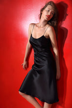 Load image into Gallery viewer, Birkin bias-cut silk dress - coal
