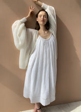 Load image into Gallery viewer, Audrey linen dress with natural pearl straps
