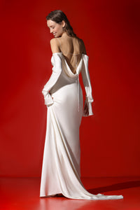 Liana heavy silk maxi gown